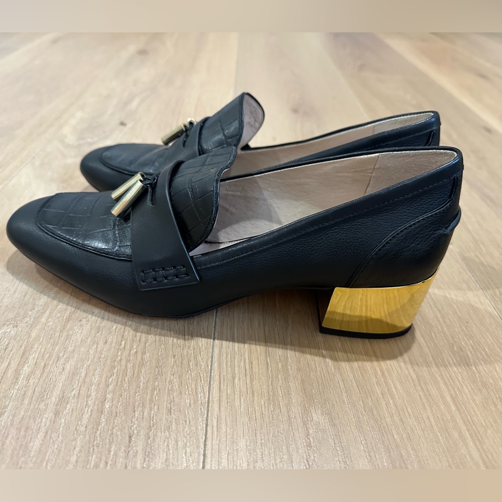 Louise et Cie Gold Heeled Loafer